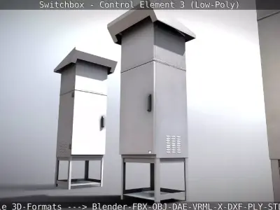 Switchbox - Control Element 3 - Low-Poly Low-poly 3D model