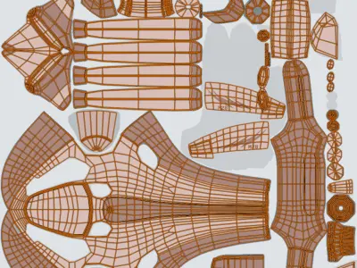 Generic VTUAV - Military Drone - Helicopter Low-poly 3D model