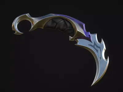 Reaver Karambit Knife Valorant Low-poly 3D model