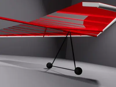  Hand Glider Low-poly 3D model