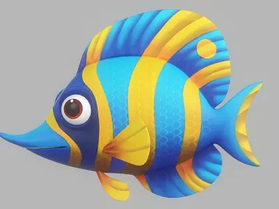 Cartoon Fish 24 Low-poly 3D model