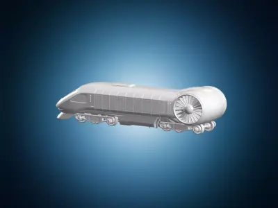 Sci Fi Futuristic Locomotive 3D Print Model 3D print model