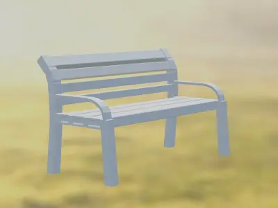 Park Bench LOW and HIGH POLY Free low-poly 3D model