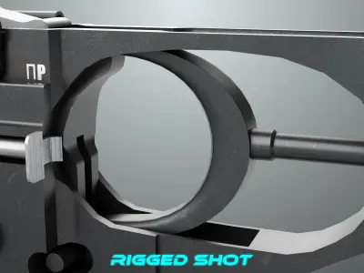 Grenade Launcher 03 Black Generic All PBR Unity UE Textures Low-poly 3D model