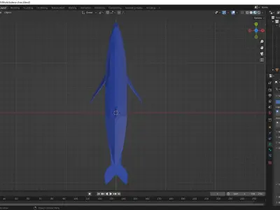 Simple LowPoly Whale Free low-poly 3D model