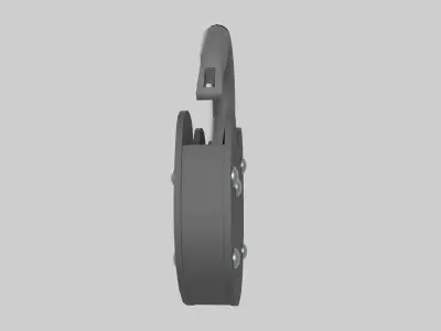Metal Padlock with Keyhole Low-poly 3D model