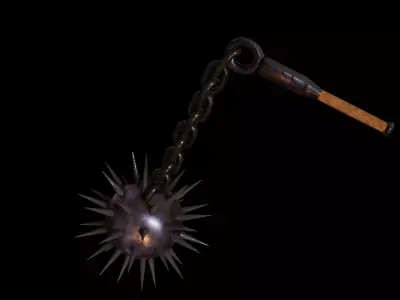 iron flail Low-poly 3D model