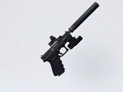 G17 Tactical Pistol for G8F 3D model