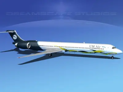 McDonnell Douglas MD80 UM Air 3D model
