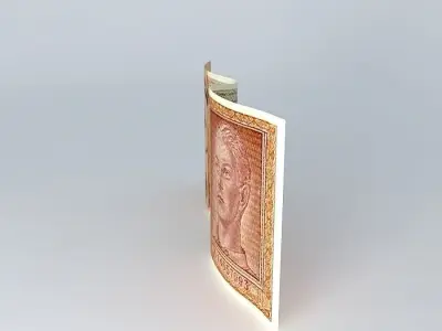 Germany WW2 5 REICHSMARK Recruitment Banknote 1942 Free 3D model