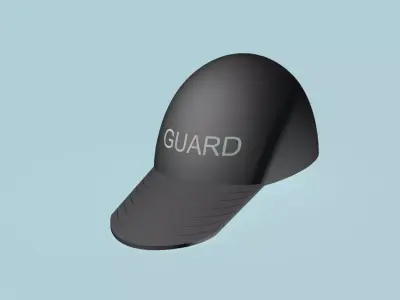 GUARD peaked cap Low-poly 3D model
