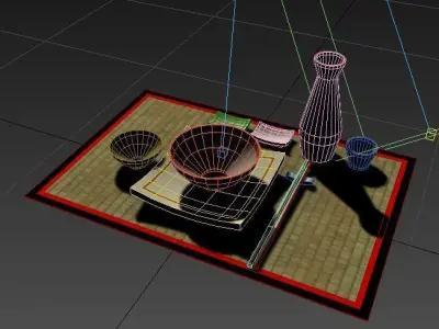 Chinese Dinning Set Free 3D model