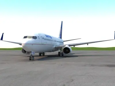 B 737-800 with Interior 3D model