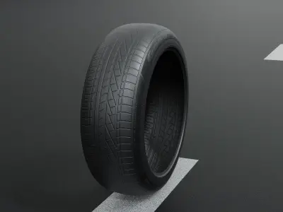 Good Year Lowpoly Tire 02 Low-poly 3D model