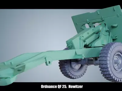 Ordnance QF 25 Howitzer 3D model