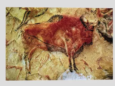 Paleolithic Art-Altamira Cave-prehistory Low-poly 3D model
