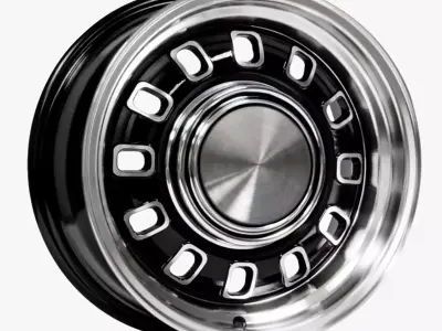 Legendary Wheel Co GT8 Wheel Black 4-Lug 3D model