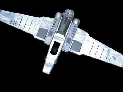 Low Poly Spaceplane Fighter Jet 3D Model Low-poly 3D model