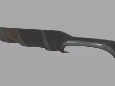 Rear Bumper Low-poly 3D model