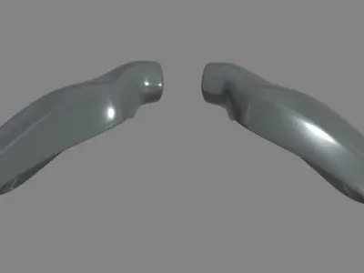 Car Mirror 011 Low-poly 3D model