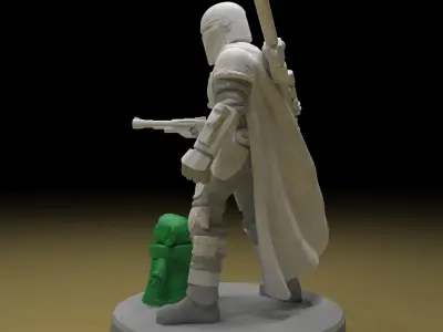 The Mandalorian 3d Model  and  keychain ready for printing 3D print model