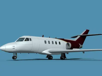 British Aerospace 125 Dominie V04 3D model
