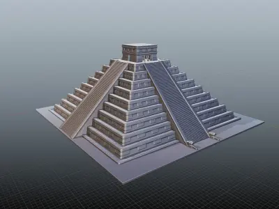 Chichen Itza Rebuilt Landscape and 3D Printable 3D model