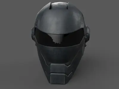 Helmet scifi military combat  Low-poly 3D model
