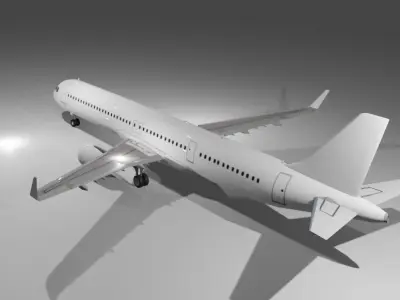 Airbus a321neo 3d model Low-poly 3D model