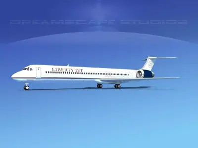 McDonnell Douglas MD83 Liberty Jet 3D model