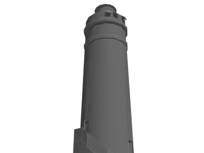 Cape Moreton Lighthouse Low poly 3D model
