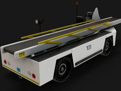 Airport Bag Loader TUG 660 Low-poly 3D model