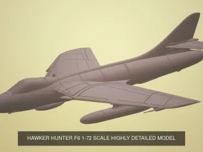 1-72 SCALE HAWKER HUNTER SINGLE SEAT VARIANTS SLA MODEL PACK 3D Model Collection