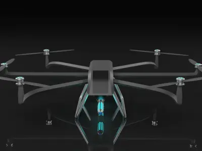 Military drone 3D model 3D model
