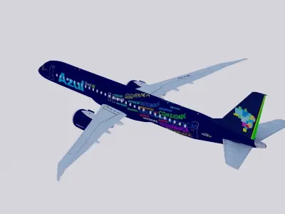 Embraer E-195 E-Jets E2 Azul 3D model
