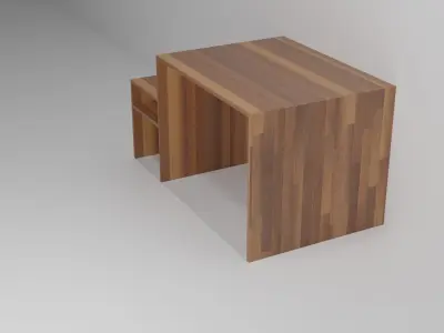 Modern PBR Computer Table  Free low-poly 3D model