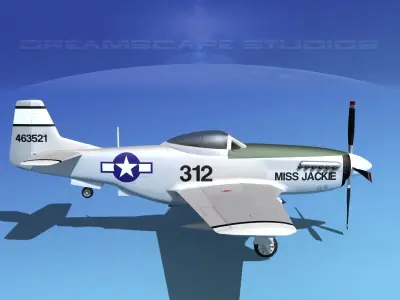 P-51D Mustang Miss Jackie 3D model