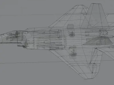 Lockheed Martin F-22 Raptor Low-poly 3D model