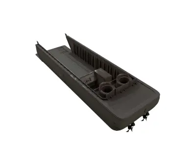 LCVP Landing Craft Low-poly 3D model