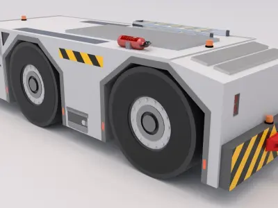 Aircraft Tow Tractor Low-poly 3D model