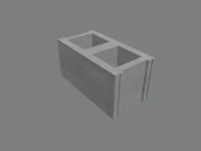 Cinderblock Low-poly 3D model