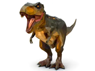 Dinosaur T- Rex  Lowpoly Art Style Animal Low-poly 3D model