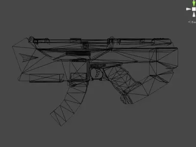Modern Assault Gun low-poly 3D Model Low-poly 3D model