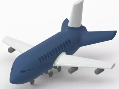 Stylish Aeroplane Toy 3D print model