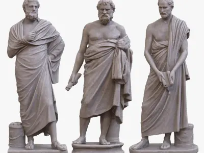 Philosopher Statue Collection 1 3D model