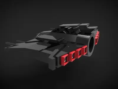 Spaceship 01 Low-poly 3D model