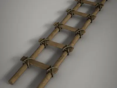 Old Ladder Low-poly 3D model