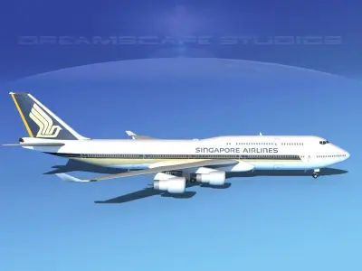 Boeing 747-8I Singapore Airlines 3D model