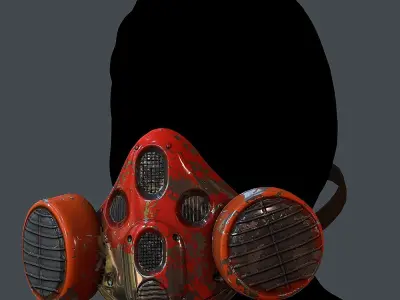 Gas mask helmet 3d model scifi Low-poly Low-poly Low-poly 3D model