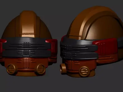 helmet high poly sculpt 3d printable ver 7 3D model 3D model